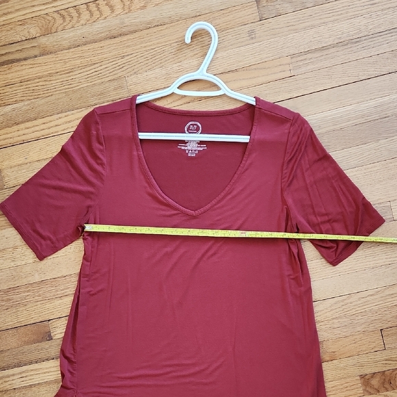 Women's V-Neck Top - Rust - Picture 5 of 5